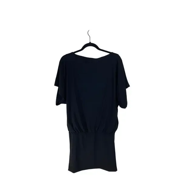 White House Black Market Oversized Black Tunic Wrap Dress XXS - Picture 5 of 6